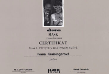 Certifikát - Ivana Kraisingerová Kadeřnice